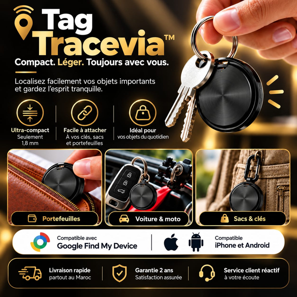 Pack 4 Trackers TRACEVIA